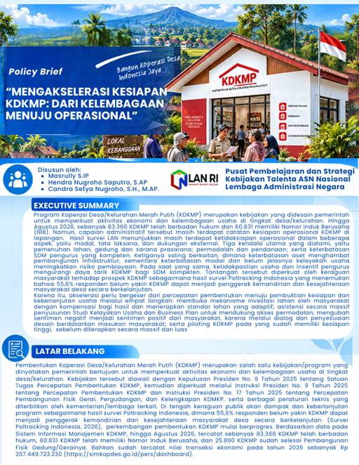 Mengakselerasi kesiapan KDKMP: dari kelembagaan menuju operasional