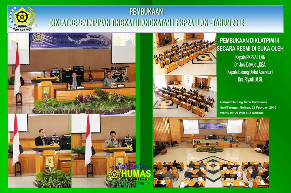 Pembukaan Diklat Kepemimpinan Tingkat III