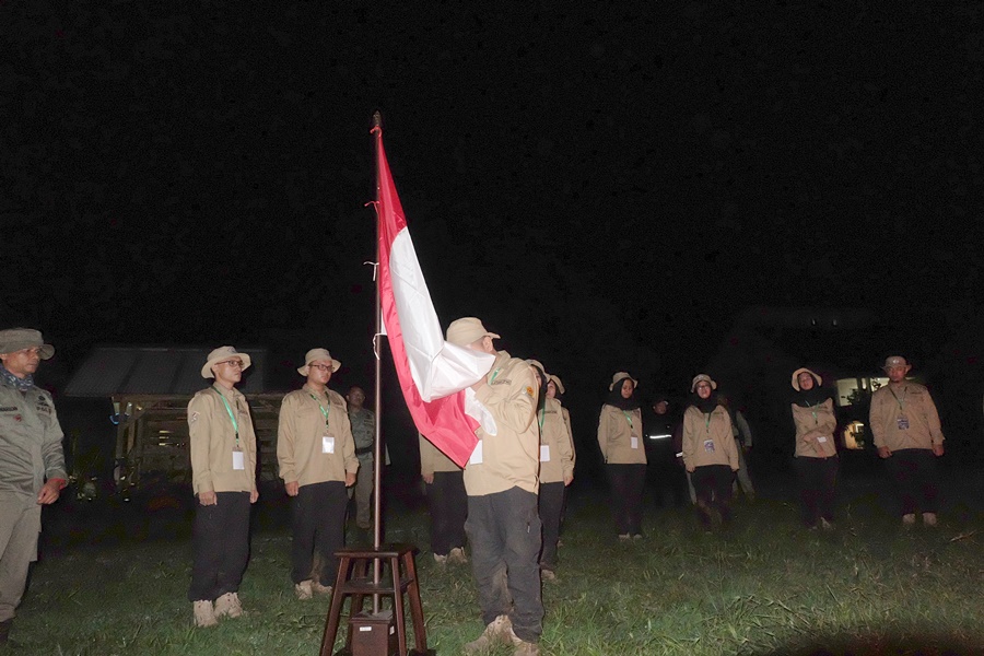 Kegiatan Caraka Malam Latsar CPNS di lingkungan Puslatbang PKASN LAN RI