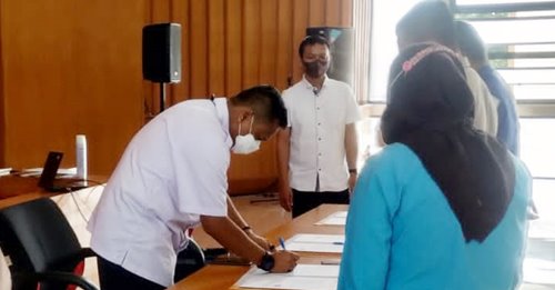 Penandatanganan SPK untuk PPNPN Puslatbang PKASN LAN Tahun Anggaran 2022