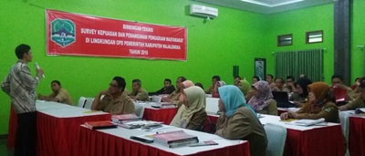 Bimtek Survey Kepuasan dan Penanganan Pengaduan Masyarakat di Lingkungan OPD Pemkab. Majalengka