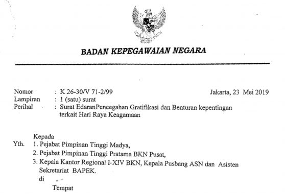 BKN Larang Penggunaan Kendaraan Dinas Untuk Mudik