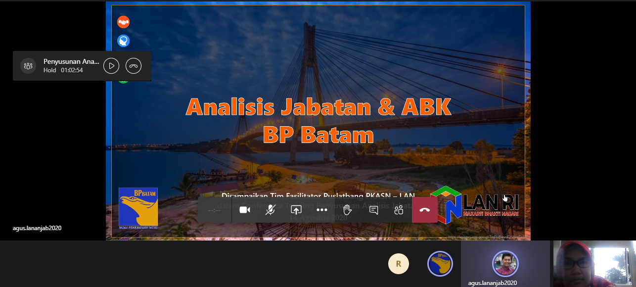 BP Batam menggandeng Puslatbang PKASN untuk melakukan Organizational Development dalam bentuk Sosialisasi Penyusunan ANJAB & ABK