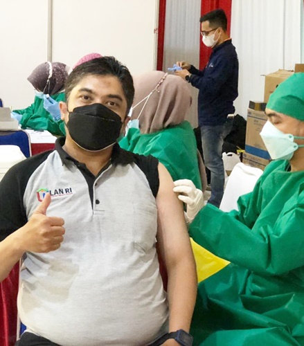 ASN Puslatbang PKASN mendapatkan jatah vaksinasi covid-19