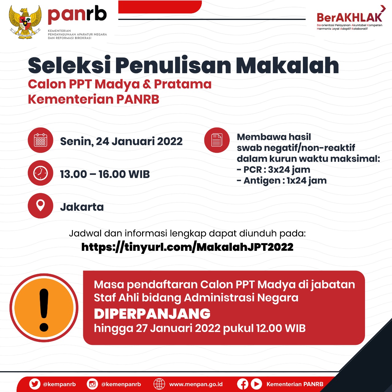 78 Calon PPT Madya dan Pratama Kementerian PANRB Lolos Seleksi Administrasi