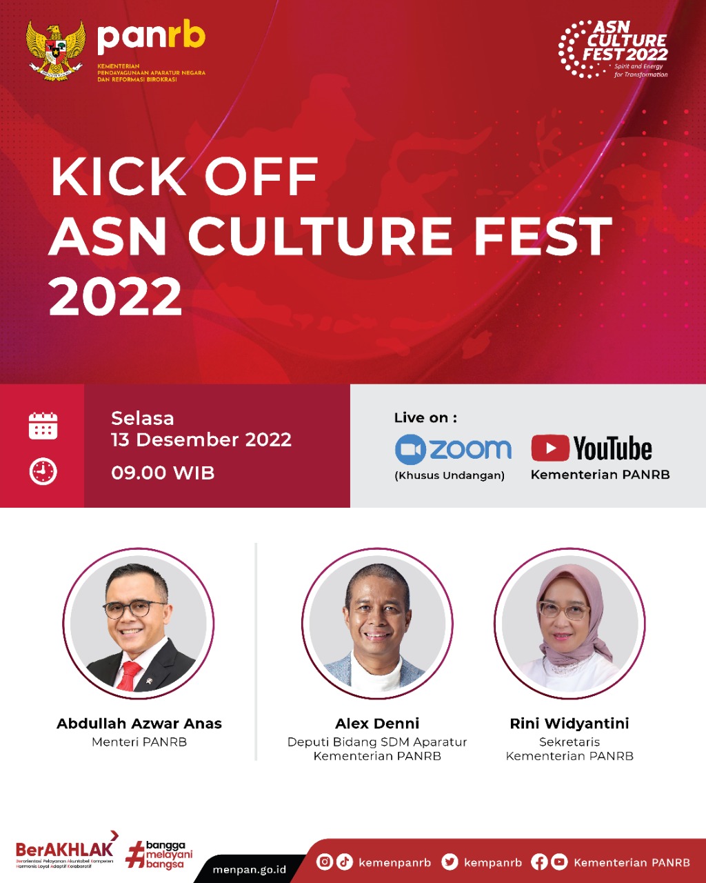 Pesta Perayaan Budaya Kerja, ASN Culture Fest 2022 Dibuka Esok