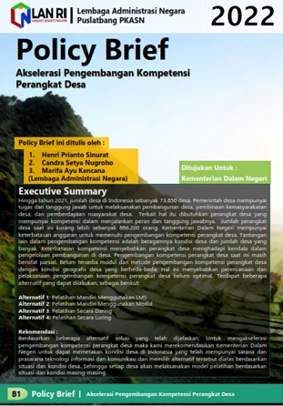 Policy Brief Akselerasi Pengembangan Kompetensi Perangkat Desa