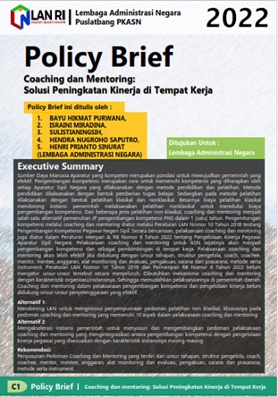 Policy Brief Coaching dan Mentoring: Solusi Peningkatan Kinerja di Tempat Kerja