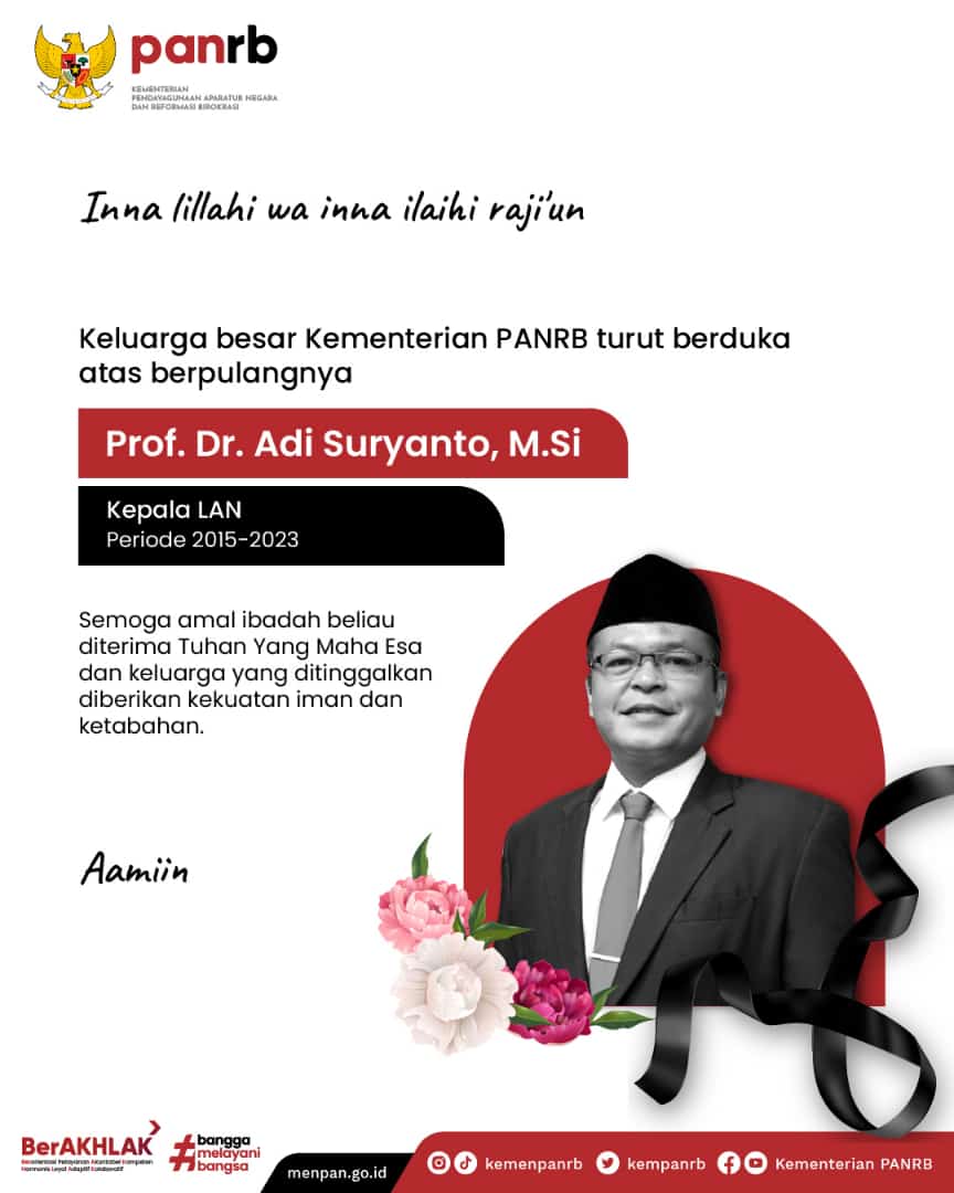 Menteri PANRB Sampaikan Duka Cita atas Wafatnya Kepala LAN