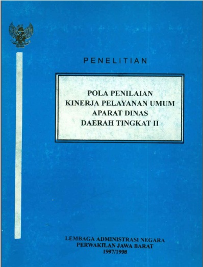 Pola Penilaian Kinerja Pelayanan Umum Aparat Dinas Daerah Tingkat II