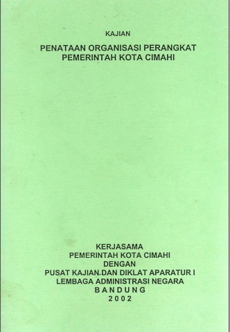 Kajian Penataan Organisasi Perangkat Pemerintah Kota Cimahi